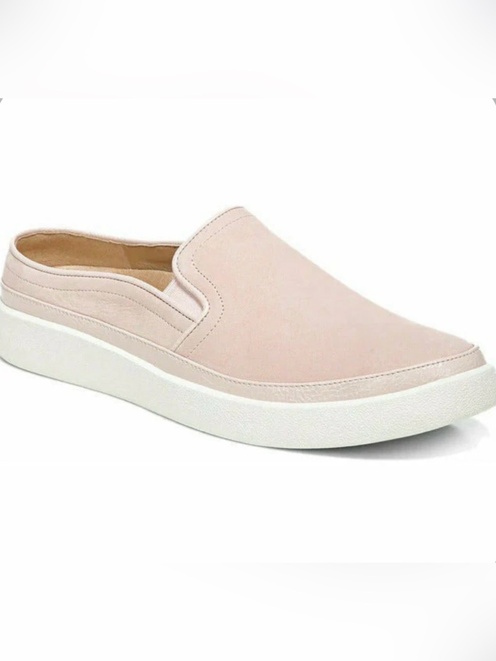 Vionic Effortless Slip-On Mule Sneakers - Blush Pink Nubuck 10 New